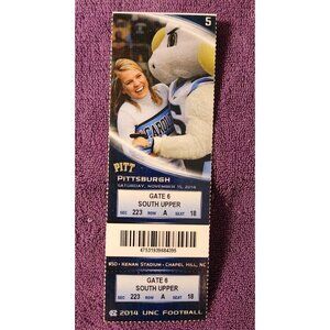 2014 UNC NORTH CAROLINA VS pitt panthers FOOTBALL TICKET STUB 11/15/14 223/A/4